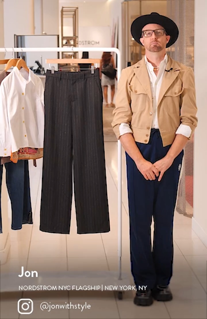 FRAME The Relaxed Pinstripe Straight Leg Trousers | Nordstrom