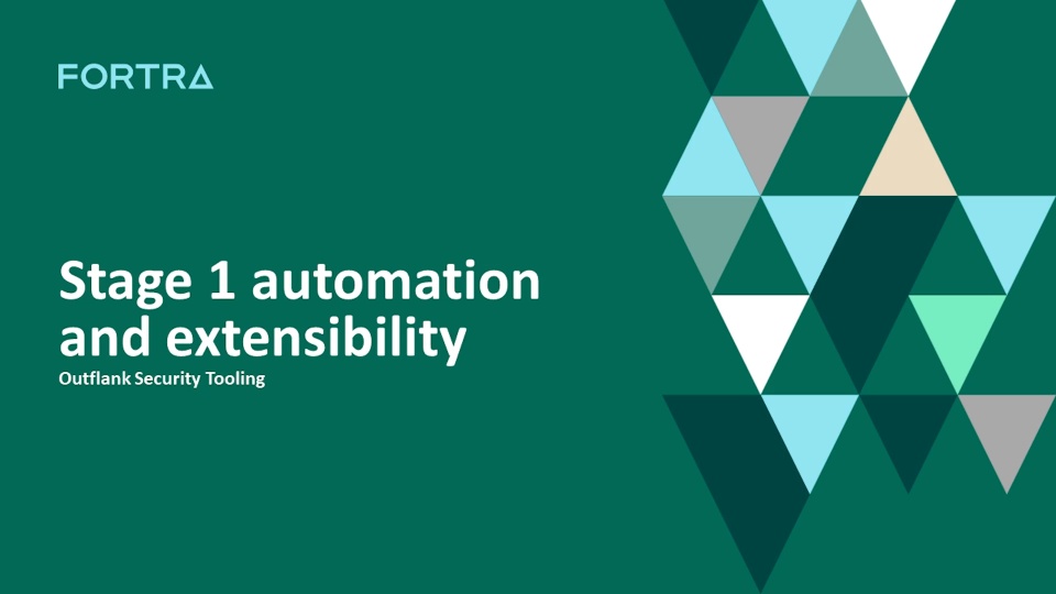 Stage 1 Automation and Extensibility