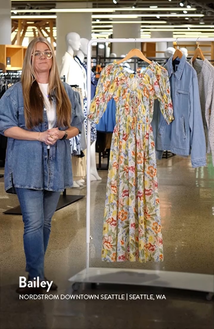 Ischia Floral Convertible Organic Cotton Maxi Dress