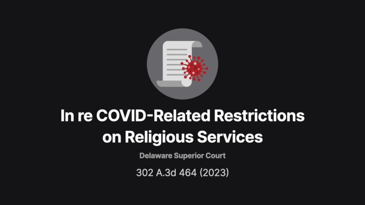 In re COVID-Related Restrictions on Religious Services