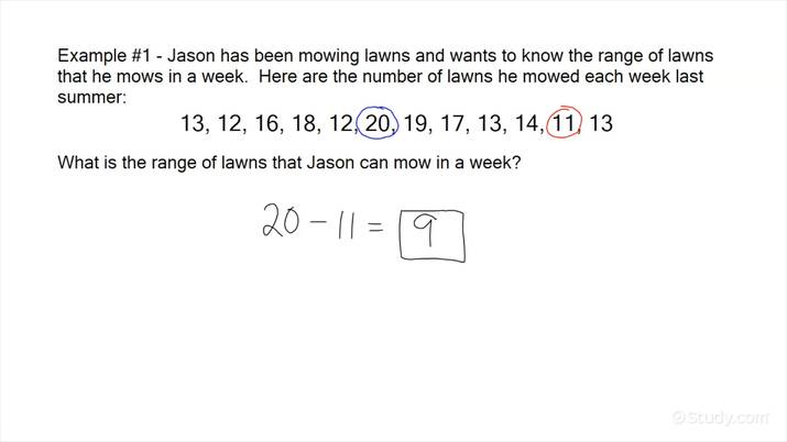 How to Find the Range of a Data Set | Math | Study.com