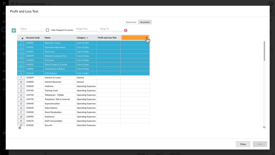 Map accounts to a group