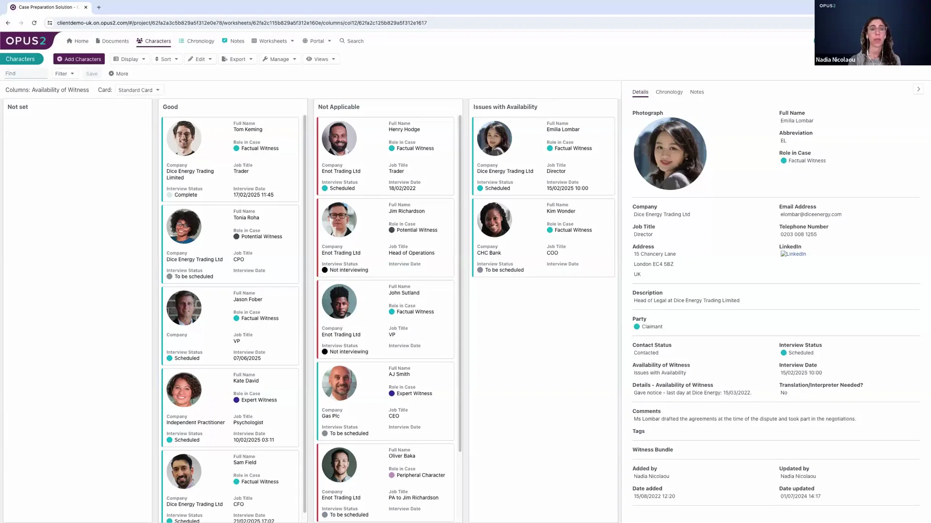Opus 2 AI Workbench product features