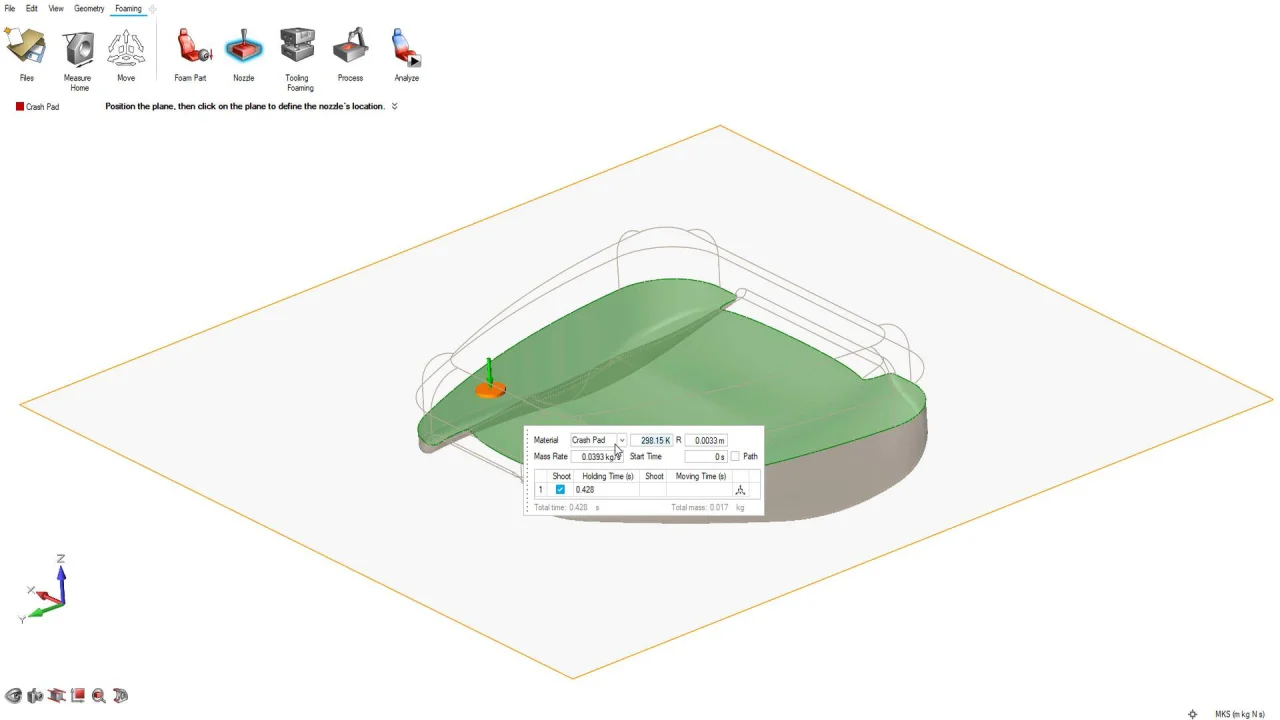 Simulation of PU Foam Expansion in Car Seat Manufacturing