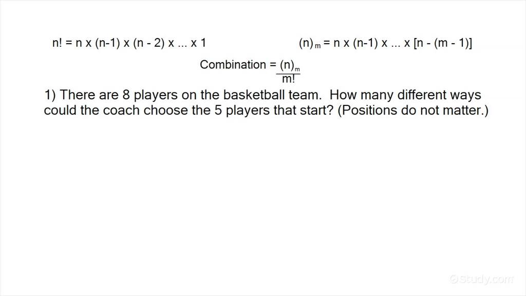 Solving Word Problems Involving Combinations Algebra