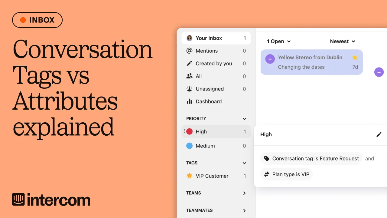 Conversation tags vs attributes explained