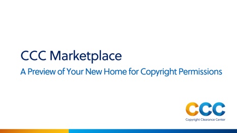 Marketplace: A Preview of Your New Home for Copyright Permissions