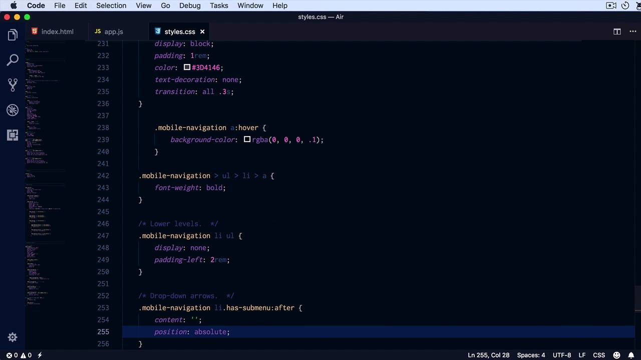 Practical CSS: Desktop to Mobile Navigation Patterns - Pattern 4: Off ...