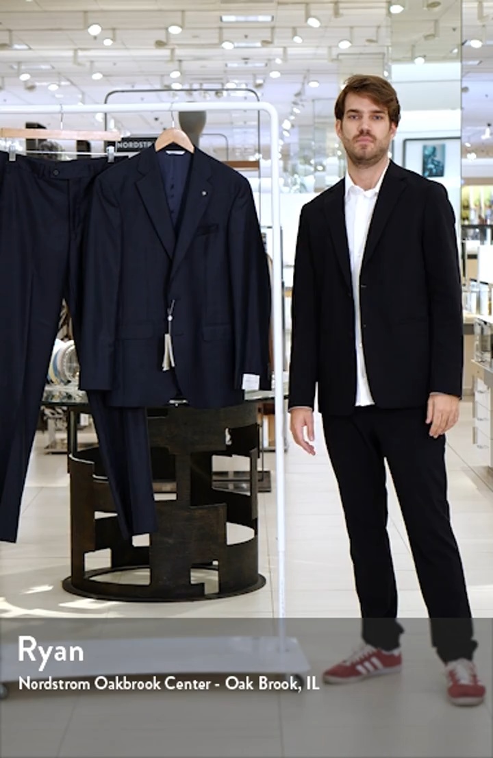 Jack Victor Stacey Trim Fit Solid Navy Stretch Super 110s Suit