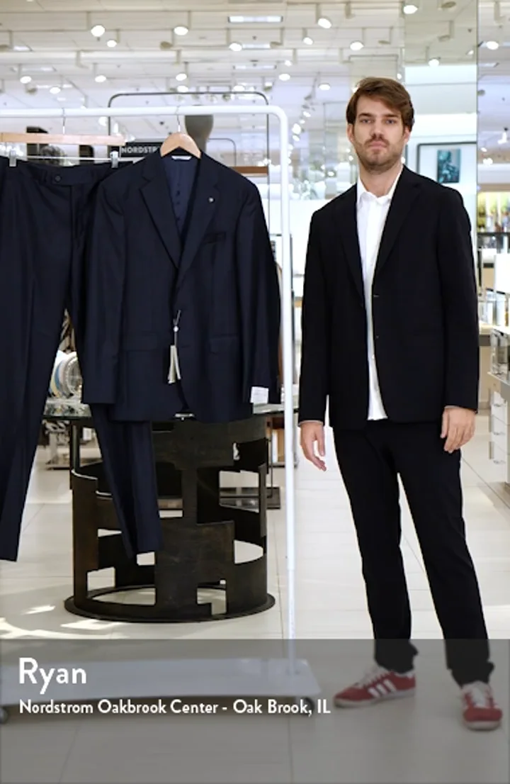 Jack Victor Stacey Trim Fit Solid Navy Stretch Super 110s Suit