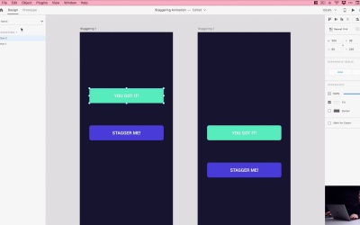 Beginner To Advanced With Adobe Xd Auto Animate Staggering Animation In Adobe Xd