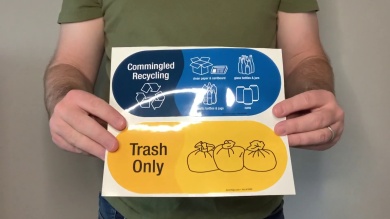 Trash Only And Comingled Recycling Sticker Kit