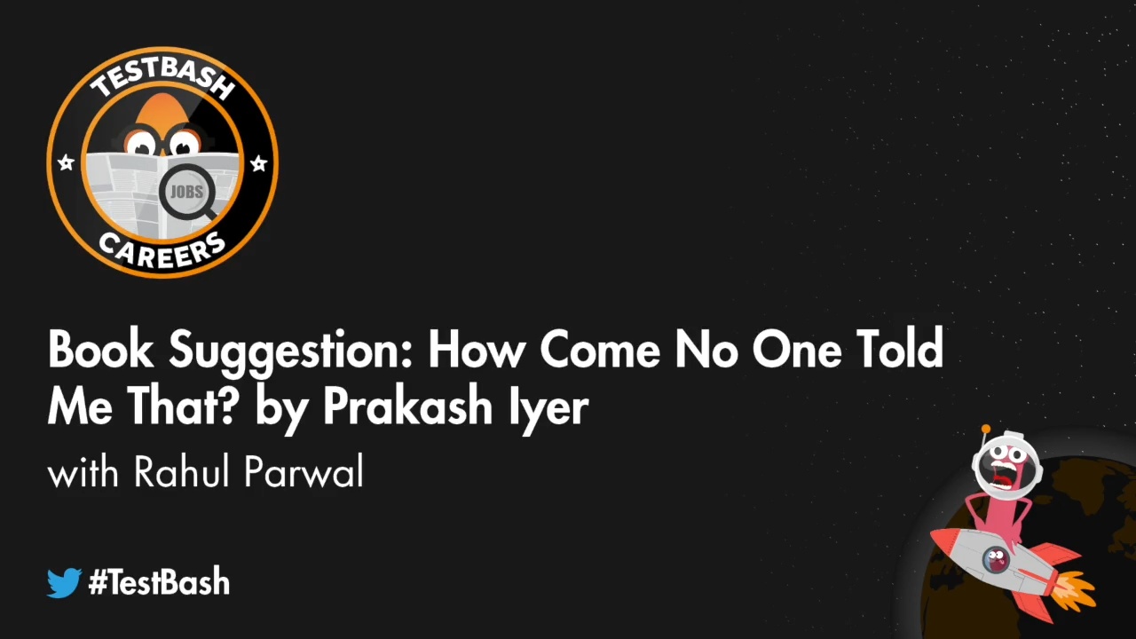 Book Suggestion: How Come No One Told Me That? by Prakash Iyer - Rahul Parwal image