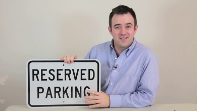Reserved Parking (black) Aluminum Parking Sign