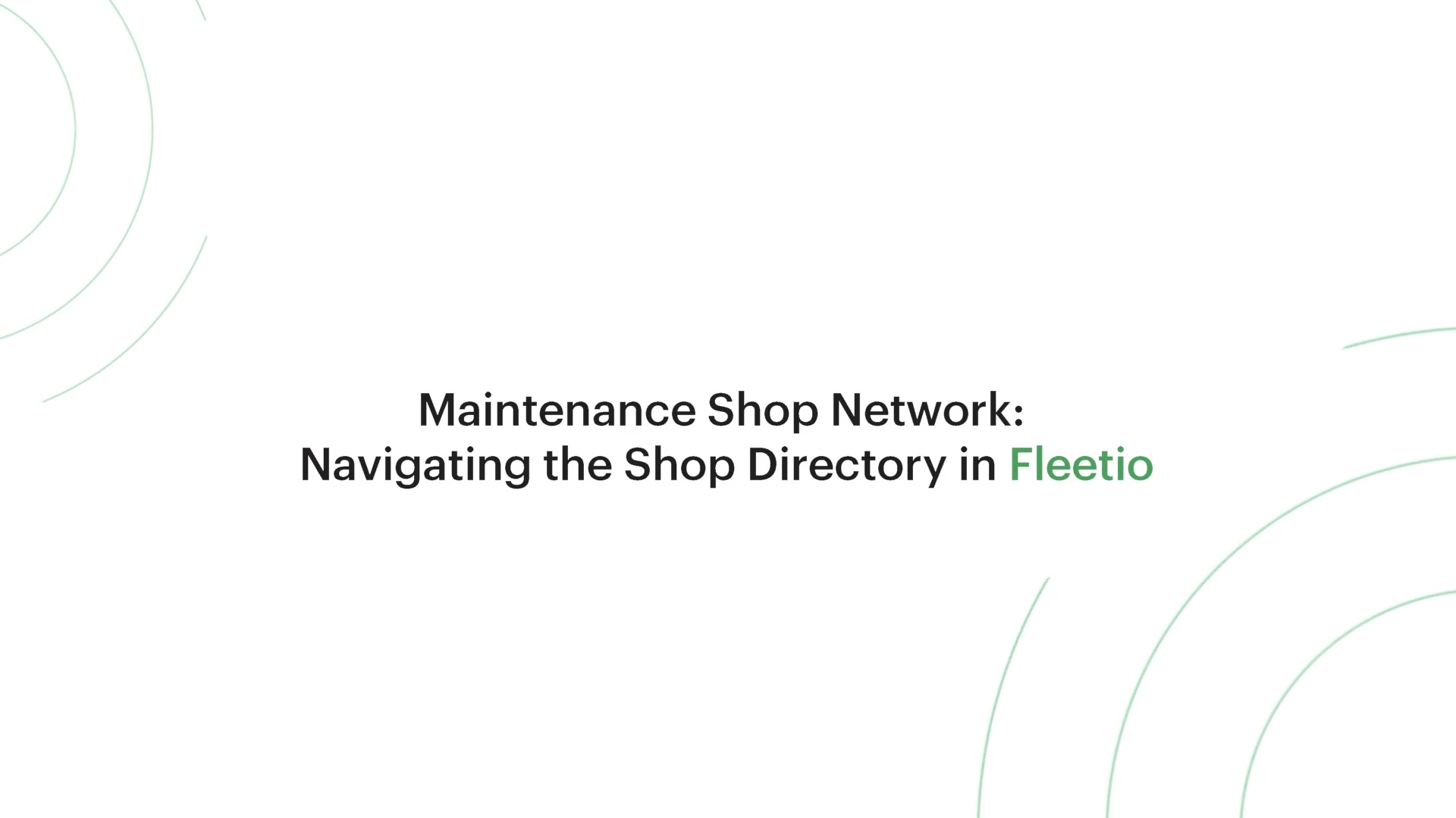 Bonus Module: Navigating the Shop Directory