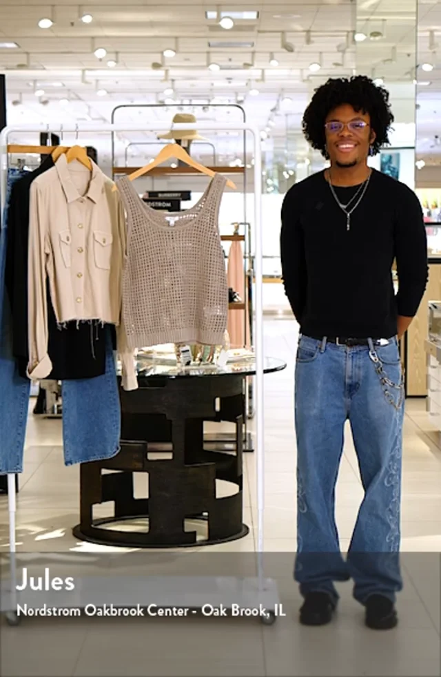 Reiss Claudia Open Stitch Linen Sweater Tank Nordstrom