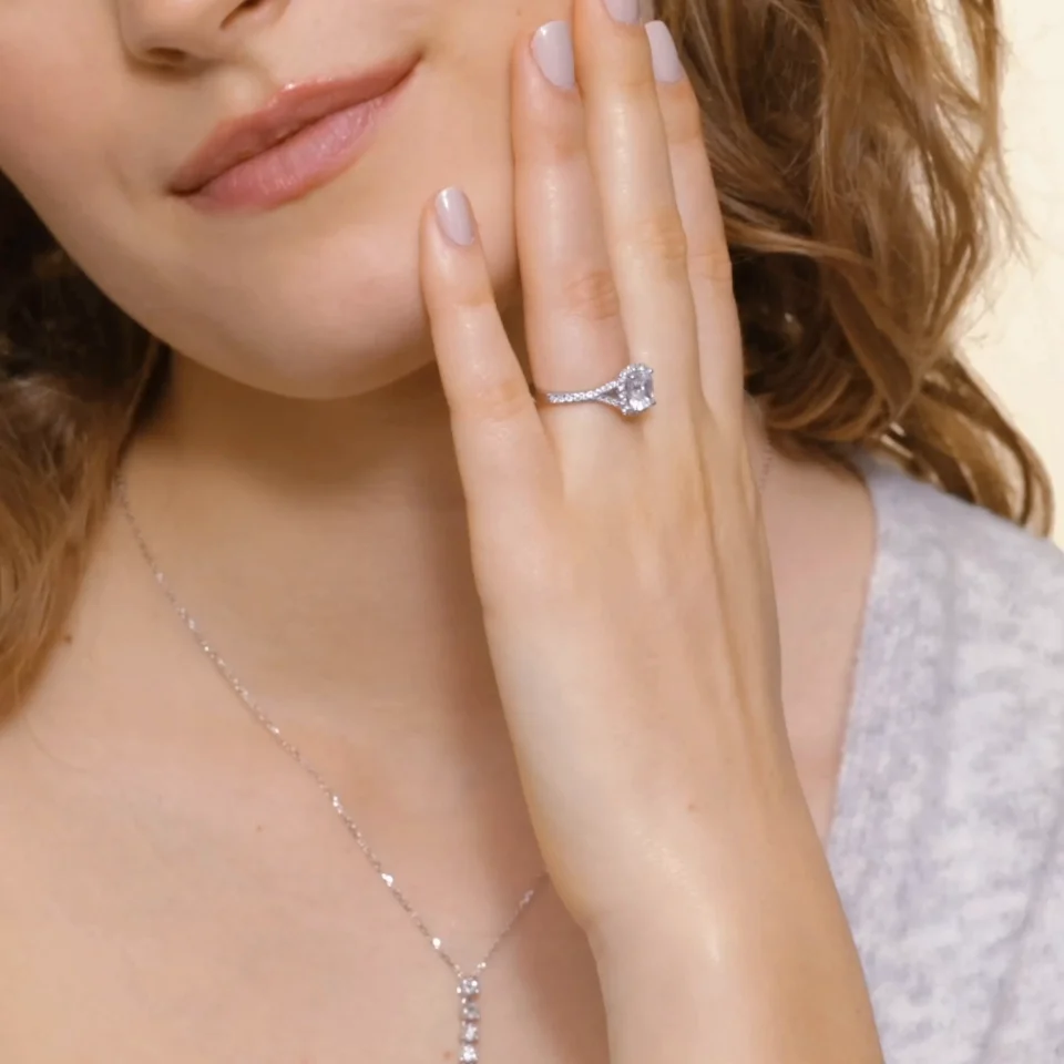 Joy Half-Coverage Diamond Ring in 14K Rose Gold