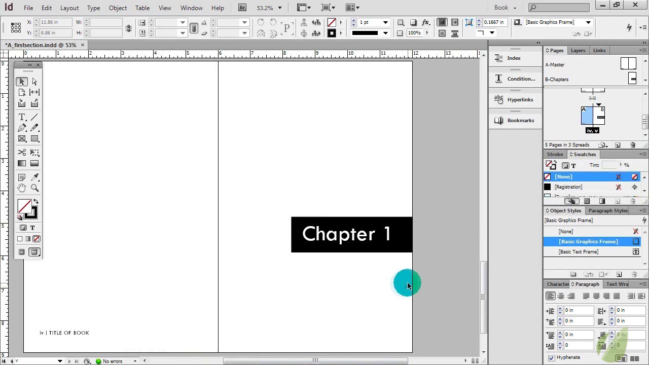 Book Layout in InDesign - Master Pages Part 2