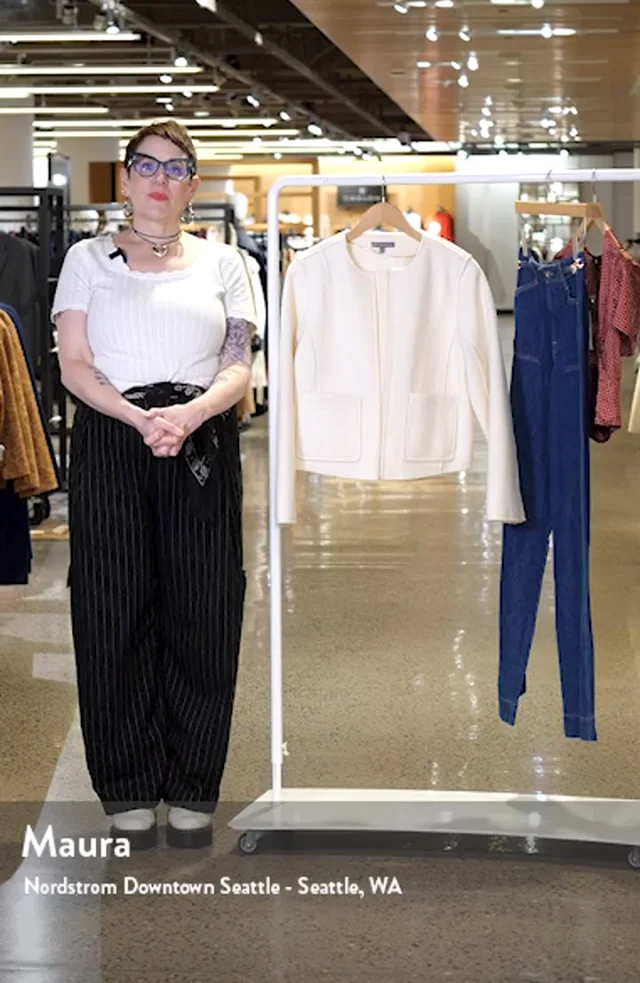 ★E.B.M★ Collarless Crop Jacket EMP4WJK010 Wit & Wisdom Collarless Crop Jacket | Nordstromrack