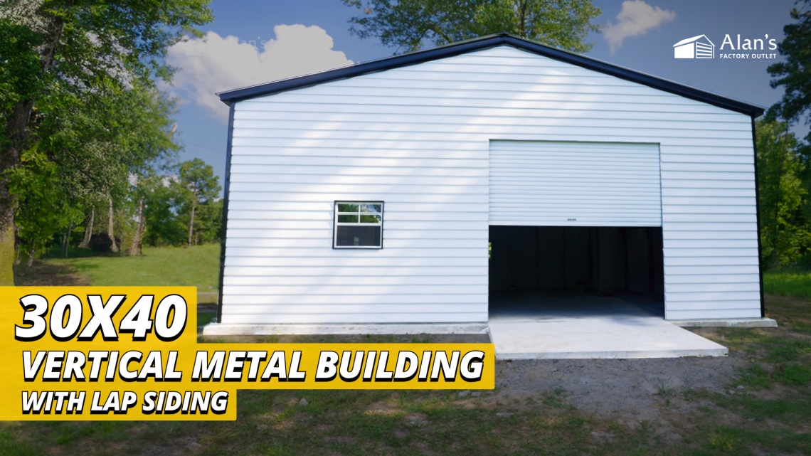 Video thumbnail for 30x40 Metal Building with Lap Siding