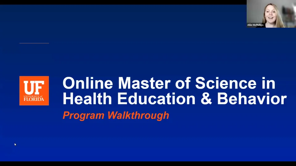 Curriculum Online Master s in HEB UF