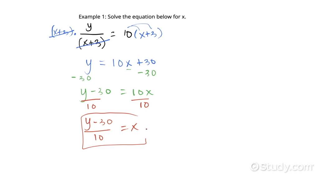 Solving for a Variable Inside Parentheses in Terms of Other Variables ...