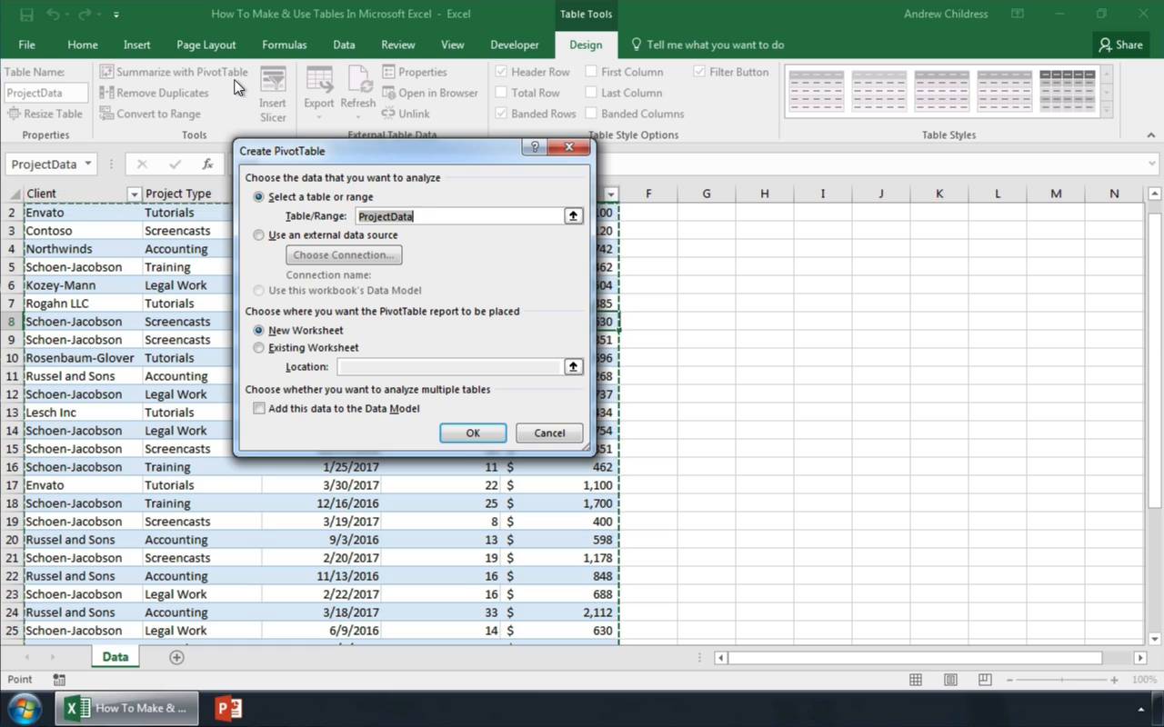 open pdf table in excel