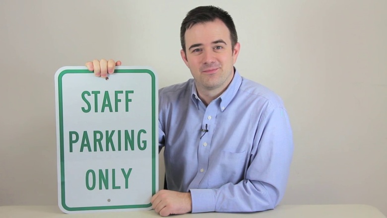 Staff Parking Only Sign
