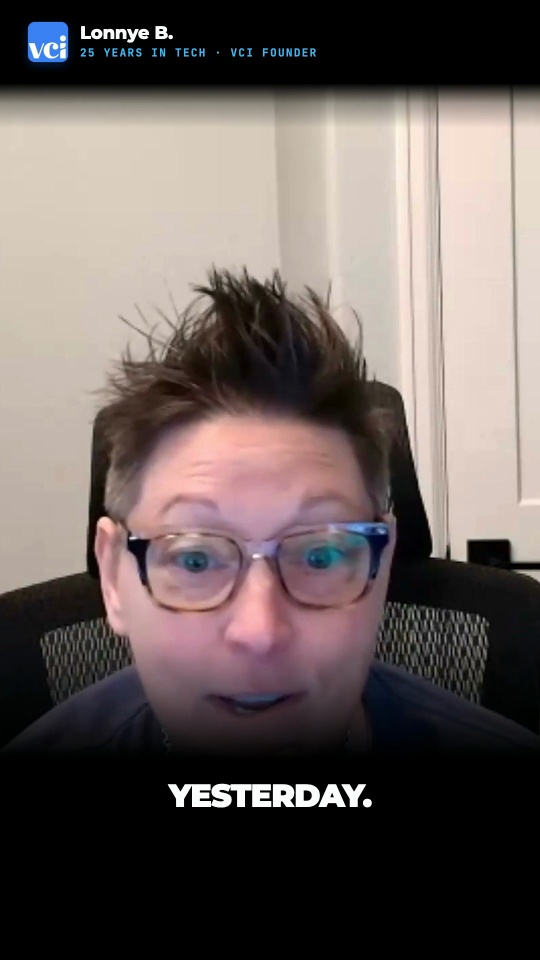 Lonnye B. speaking to camera