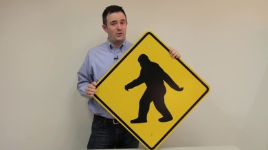 Novelty Sasquatch Big Foot Crossing Sign