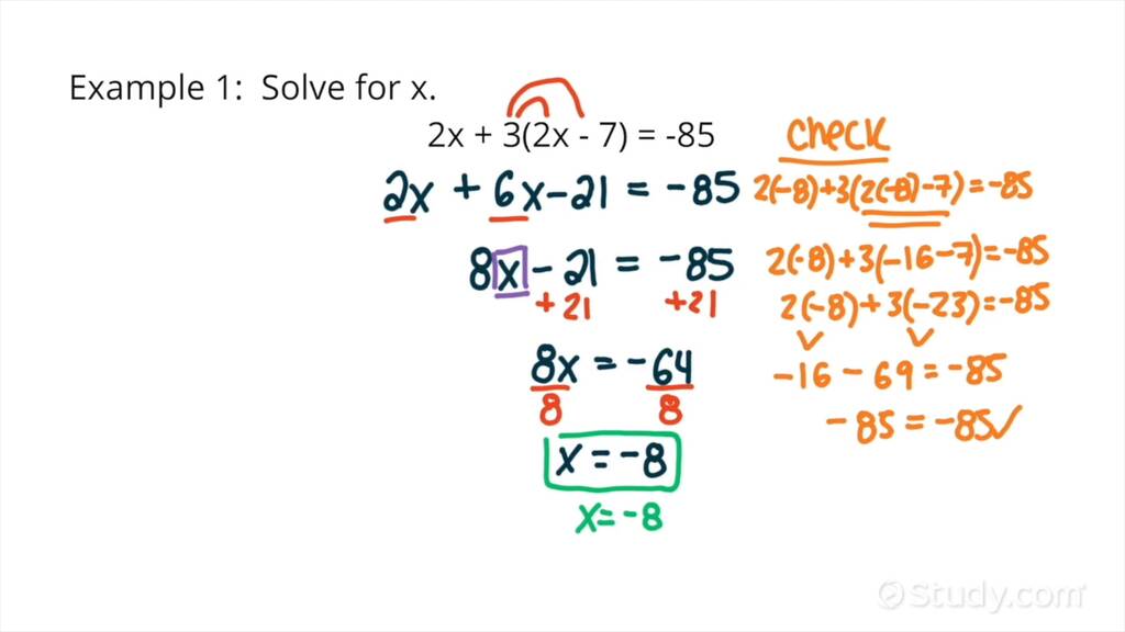 How to Solve a Linear Equation with Several Variables on the Same Side ...