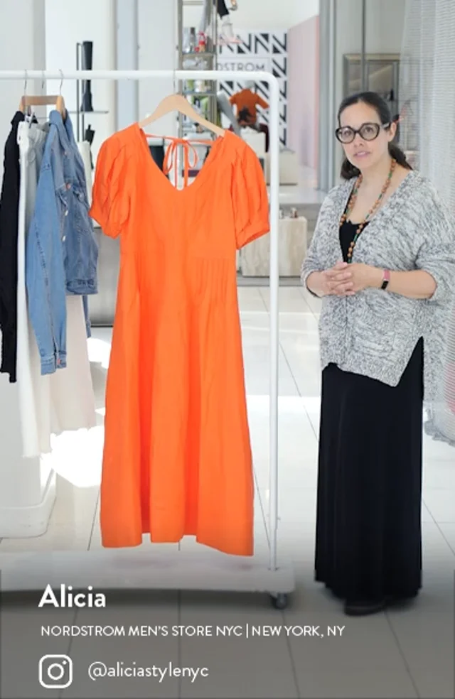 Ted Baker London Opalz Puff Sleeve Midi Dress | Nordstromrack