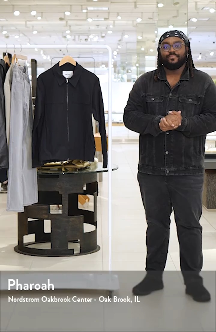 NN07 Alban 5721 Cotton Seersucker Zip-Up Shirt Jacket | Nordstromrack