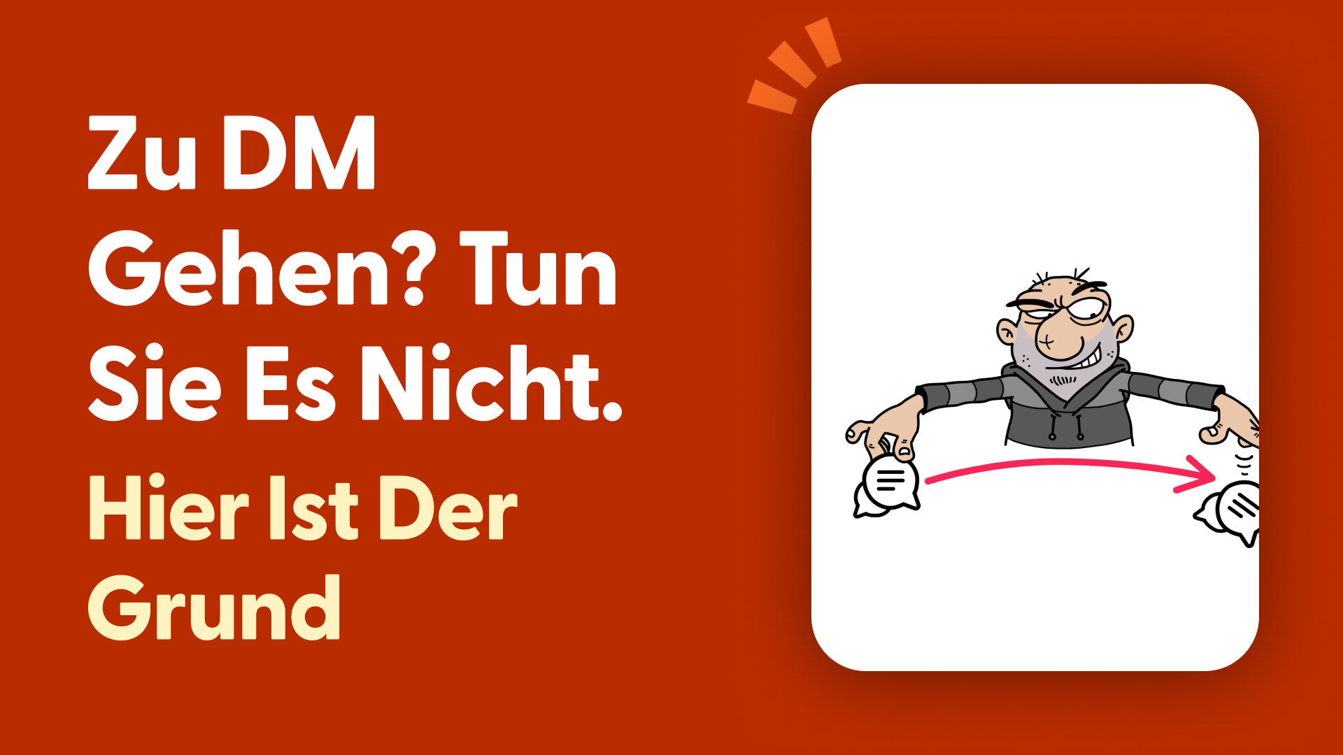 Zu DM Gehen? Tun Sie Es Nicht. Hier Ist Der Grund 