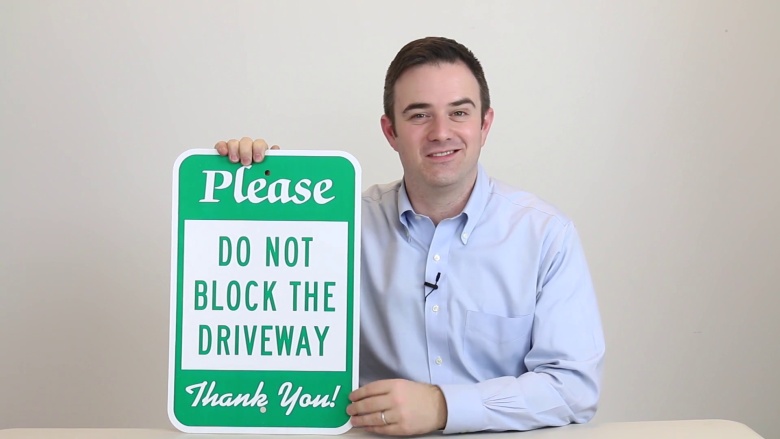 Do Not Block Driveway Signs