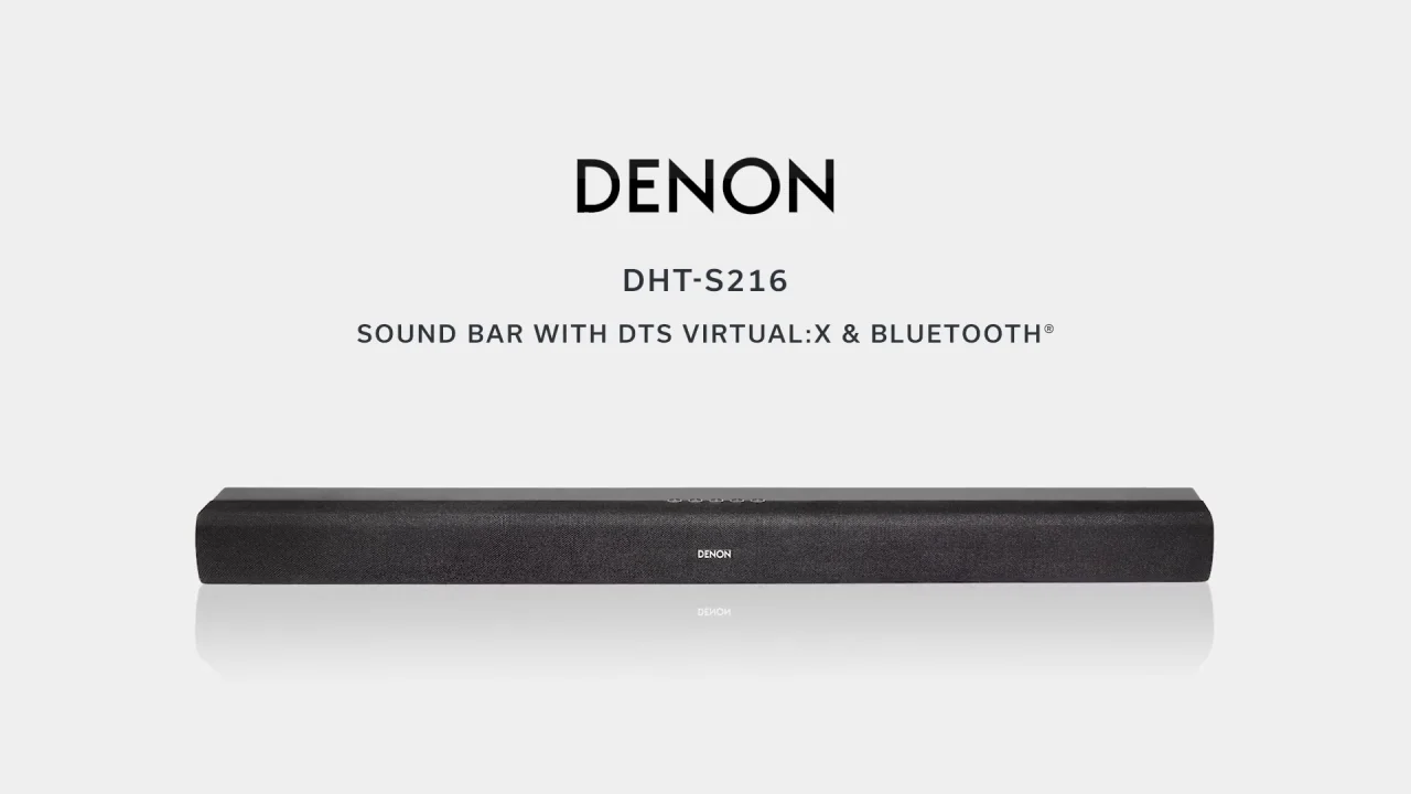 Bluetooth Sound Bar with Built-in Subwoofers 1 m / 3.3 Feet Music Streaming &  Basics Digital Optical Audio Toslink Cable Denon DHT-S216 Soundbar for Surround Sound System Wall Mountable