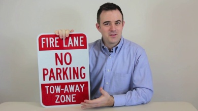 No Parking Fire Lane Bilingual Sign