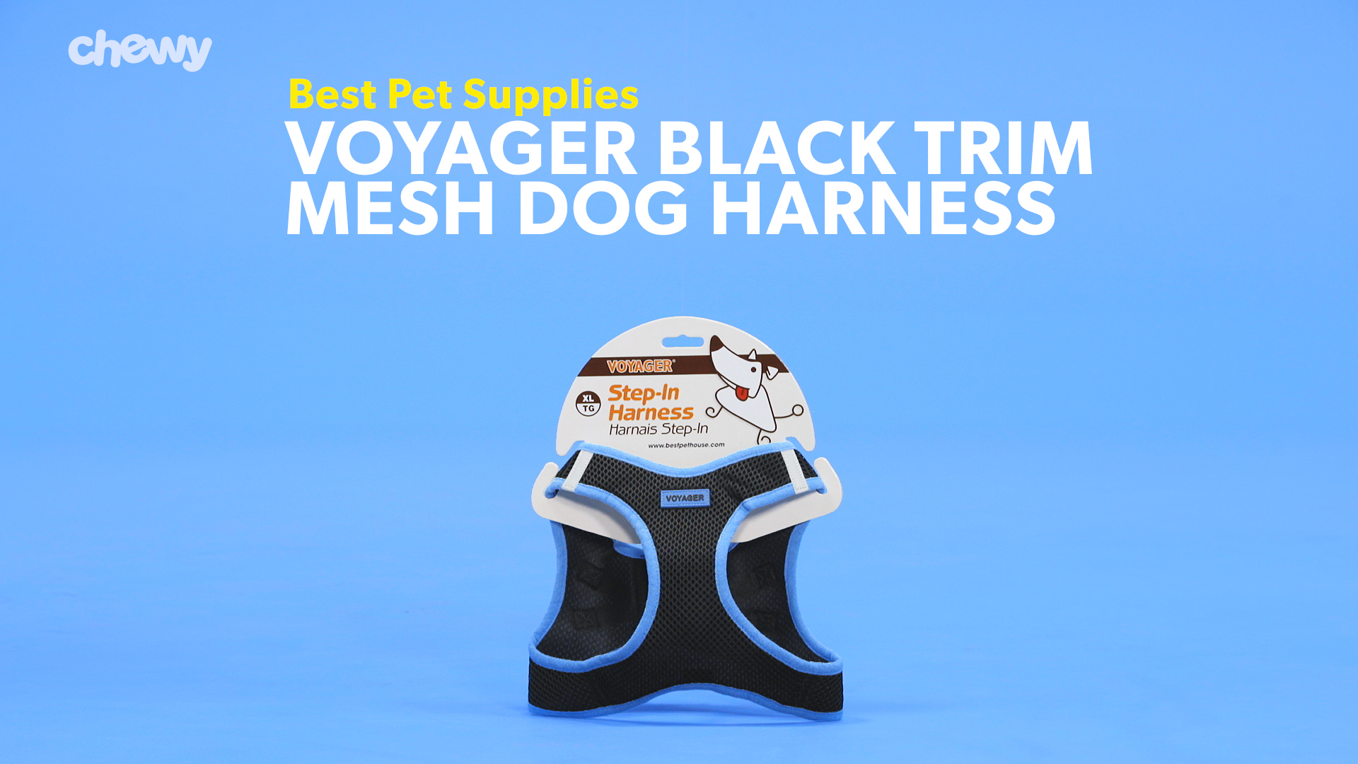 Best Pet Supplies Voyager Black Trim Mesh Dog Harness