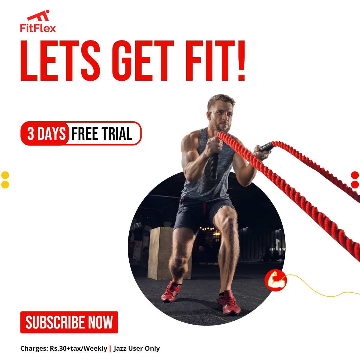 Portfolio design: Gym Fitness Advertising Banner for FITFLEX __ Behance-a32c32146584481.62dad4b51f830