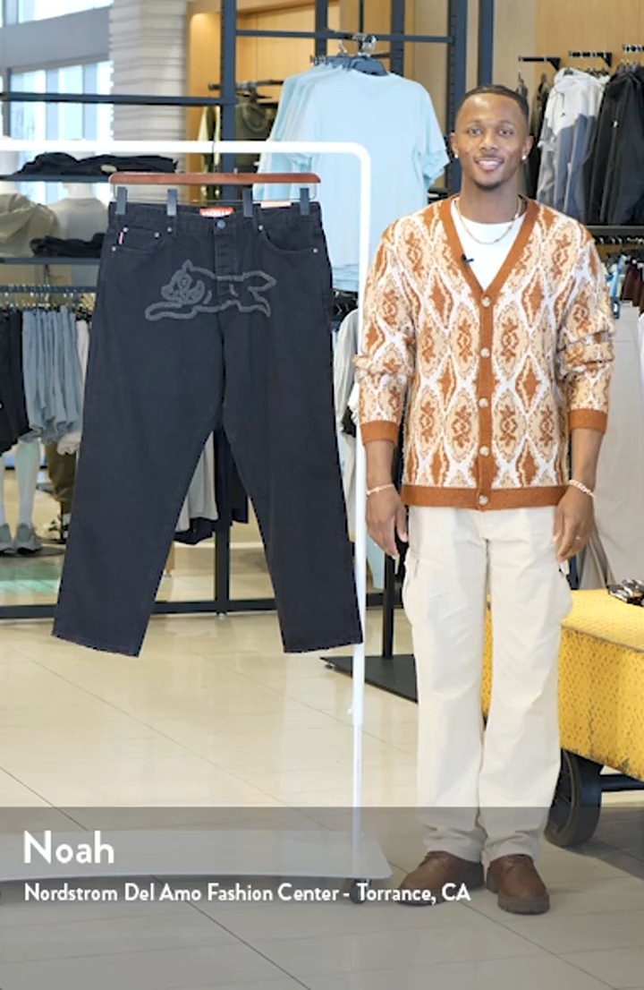Vanilla Fit Black Cherry Running Dog Appliqué Jeans