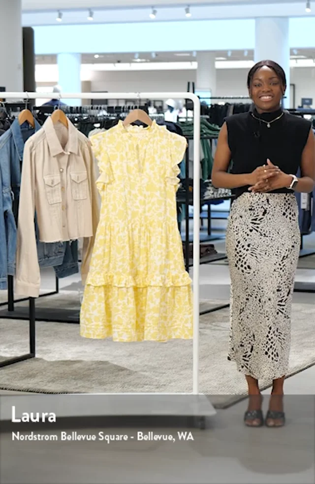 Caslon® Ruffle Duo Cotton Gauze Dress Nordstrom