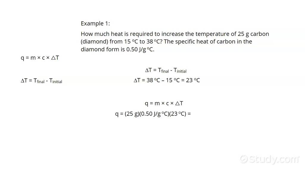 Solving a Basic Calorimetry Problem Chemistry