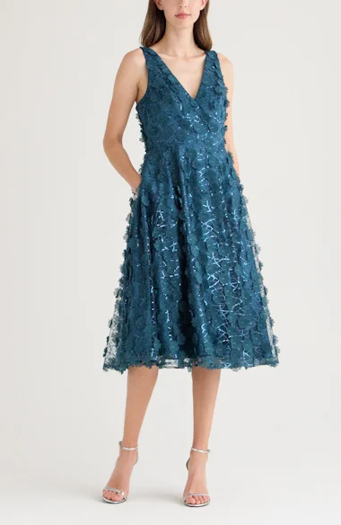 Eliza j 2024 teal dress