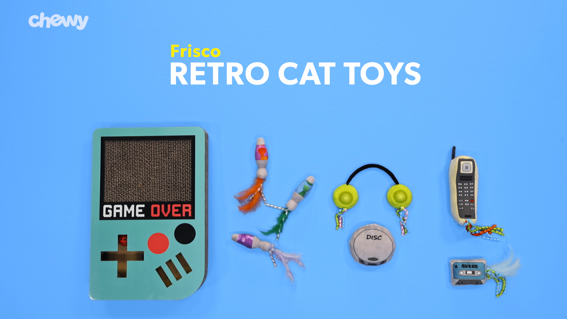 frisco retro game over scratcher cat toy