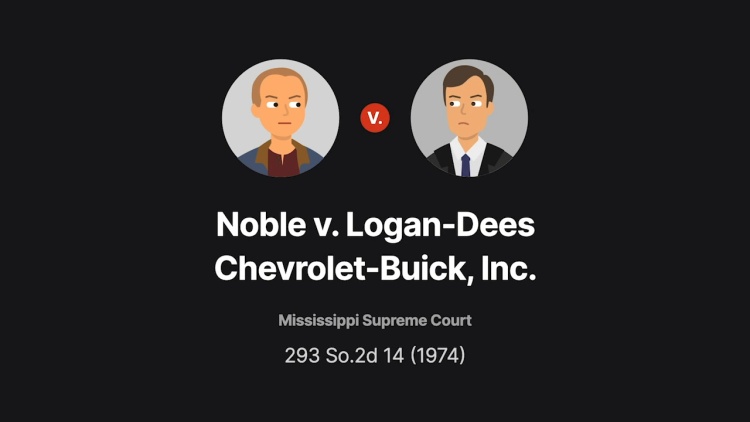 Noble v. Logan-Dees Chevrolet-Buick, Inc.