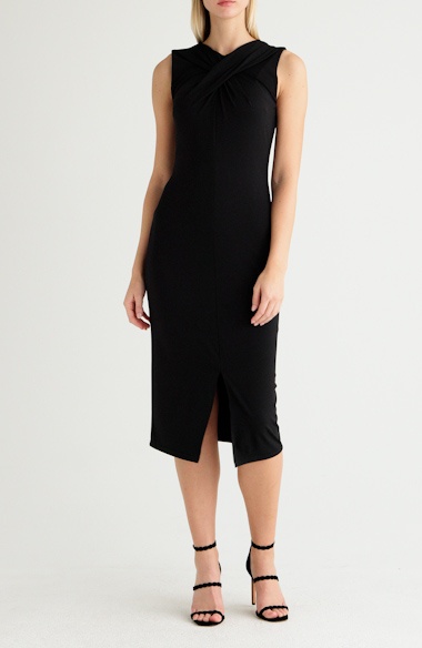 crossover jersey dress $145 Mod-O-Doc Women's Red Printed Short Sleeve Crossover Jersey Dress Size  M