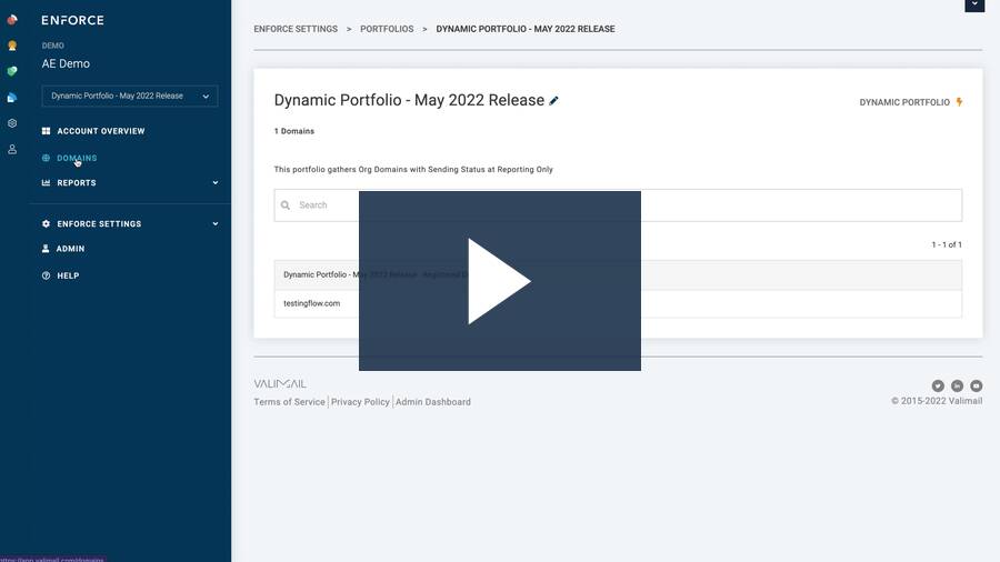 Release Notes: Dynamic Portfolios - 05/2022