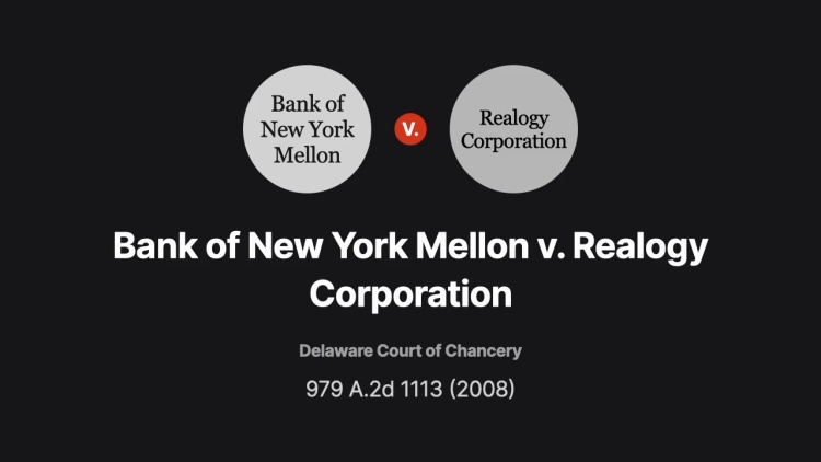 Bank of New York Mellon v. Realogy Corporation