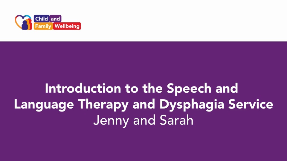 Introduction to the Speech and Language Therapy and Dysphagia Service