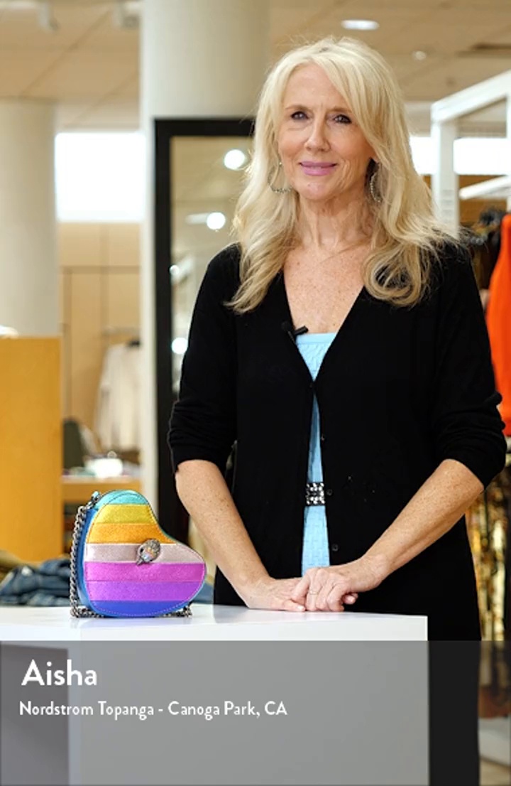 Kurt Geiger London Rainbow Shop Mini Kensington Heart Crossbody